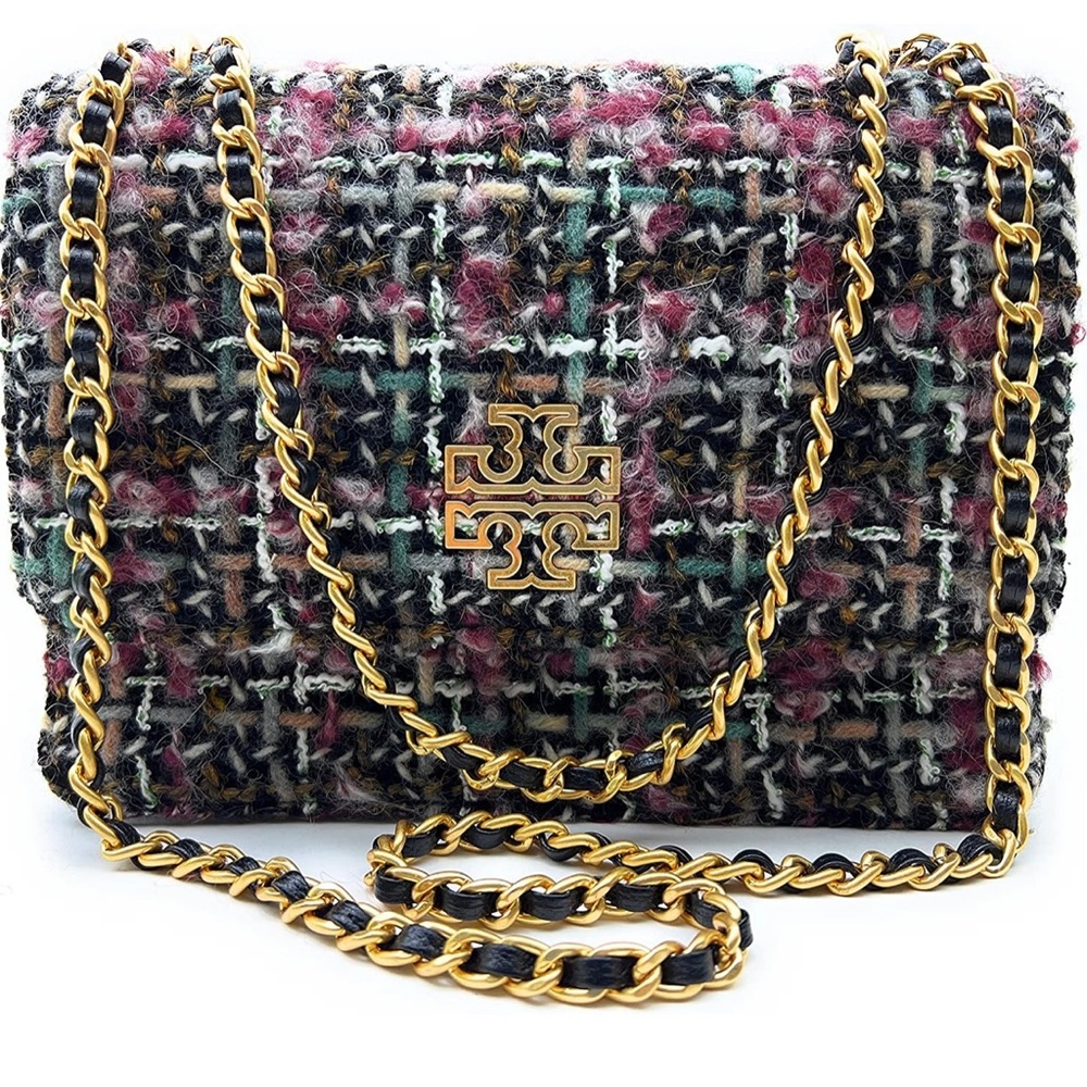 Tory Burch Britten Tweed Shoulder chain bag NWT Authentic